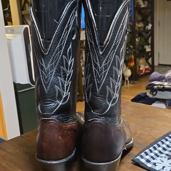 Double H Vintage 1999 Buckaroo Leather Cowboy Boots Mens Size 10.5EE